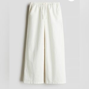 H&M White Wide Leg Pants Size 12